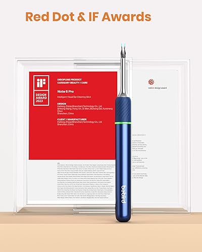 Miniatura 2 de Bebird Pro Note5 Herramienta de eliminación de cera de oído, pinzas para cámara, otoscopio limpiador de oídos con cámara y luz, removedor