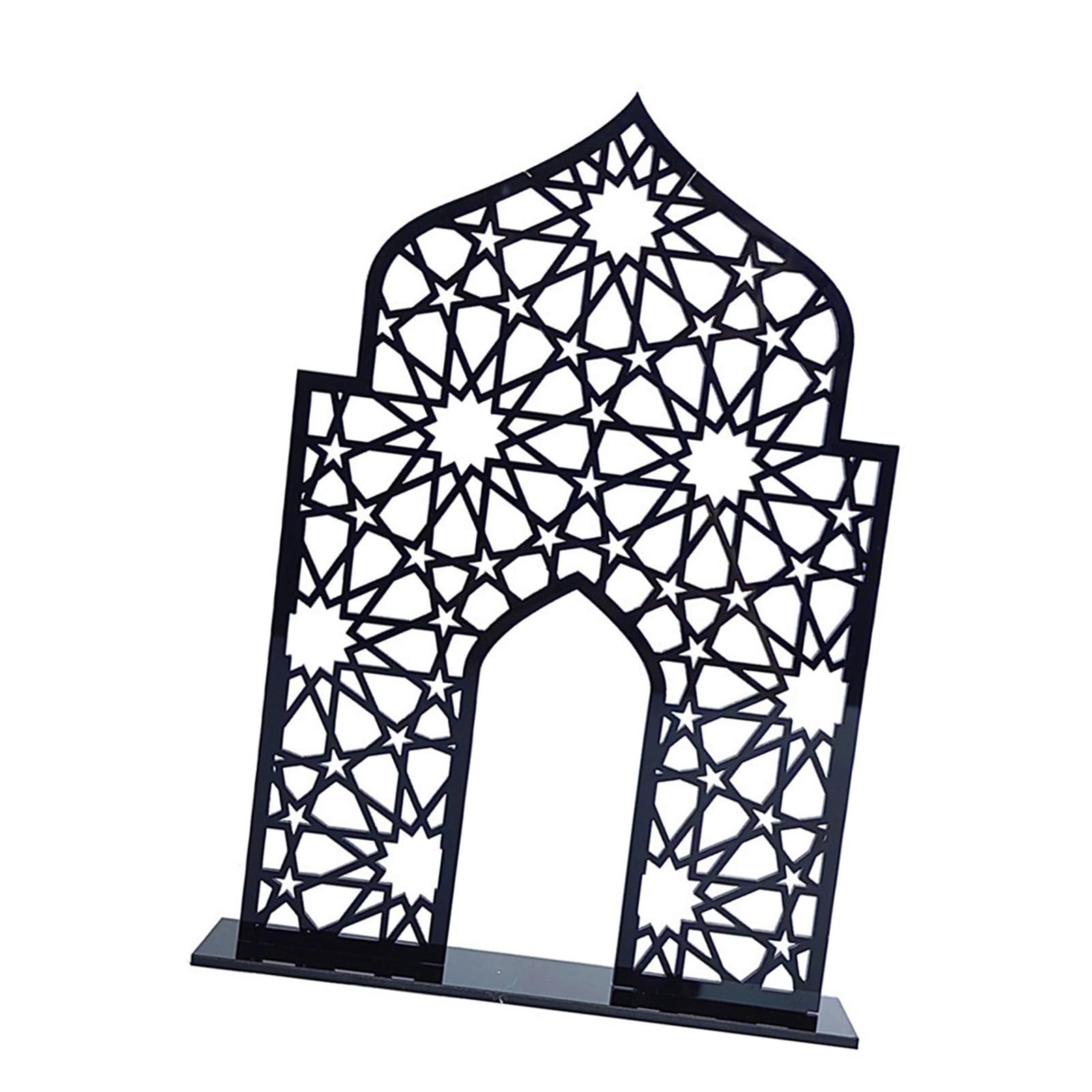 Tsophreniq White Acrylic Display Stand Mosque Shape Decoration for Eid Festival Decoration Cultural Activity Ornament