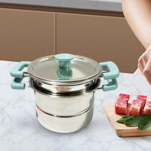 Miniatura 5 de KLKCMS Sartén para sopa con tapa y asa, herramienta de cocina fácil de limpiar, sartenes para cocinar huevos, sartén wok para cocina, fiesta en