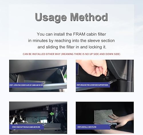Miniatura 3 de CP182 (CF11182) Reemplazo para filtro de aire de cabina Honda Premium incluye carbón activado, filtro de aire de cabina Fresh Breeze reemplazo para