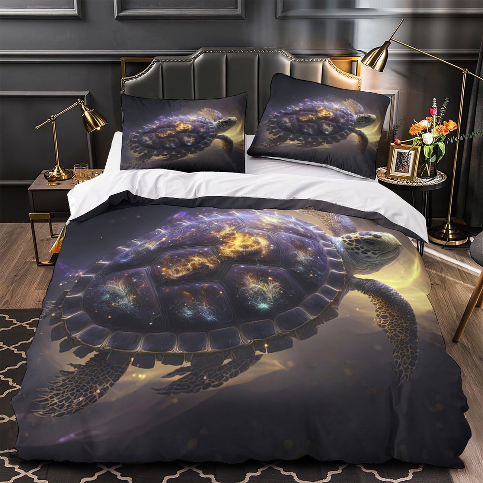 Housse de couette Arbre Cosmique hypoallergique et ultra douce lit double