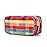 E-Tree Cute Makeup Bag,Travel Make up Pouch for Purse,Zipper Toiletry Cosmetic Brush Skin Care Case for Women Man,Tech Electronic Organizer,Small Canvas Storage for Personal Items,Colorful Checkered