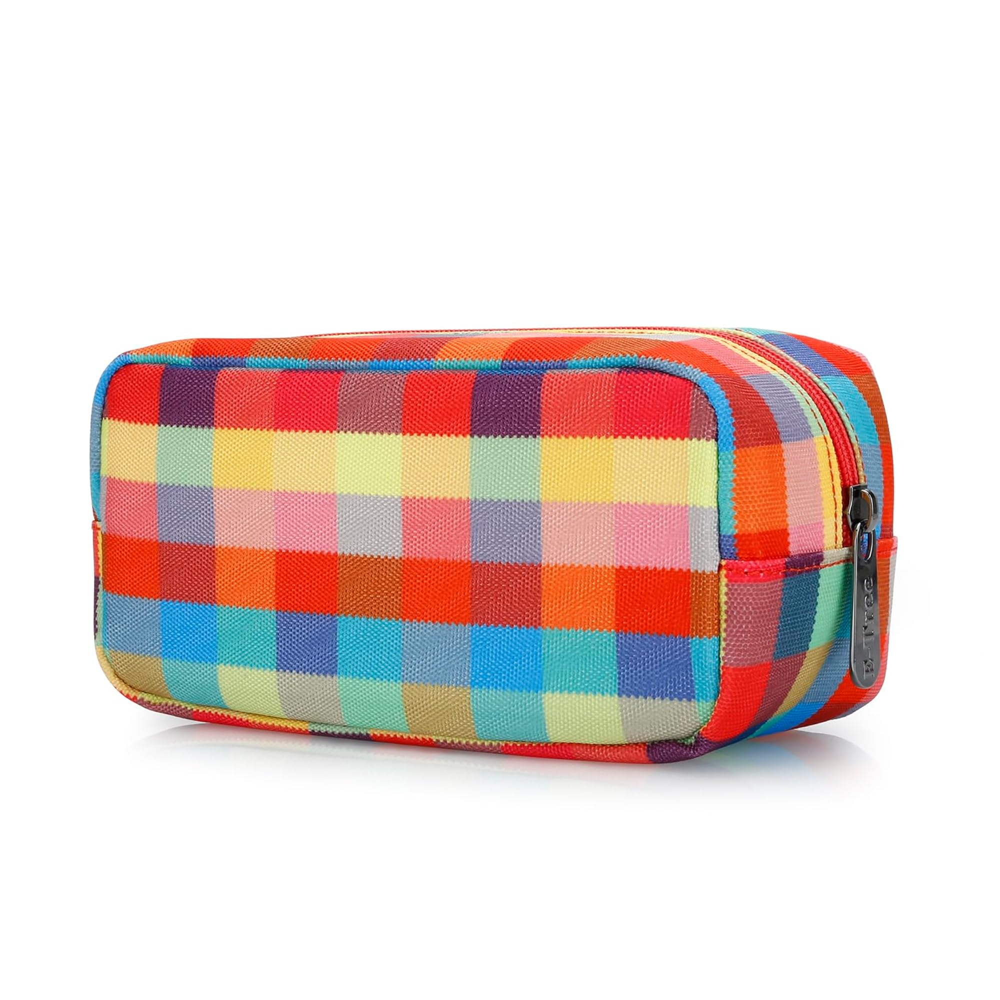 Small Canvas Zippered Cosmetic Bag, Portable Daily Storage