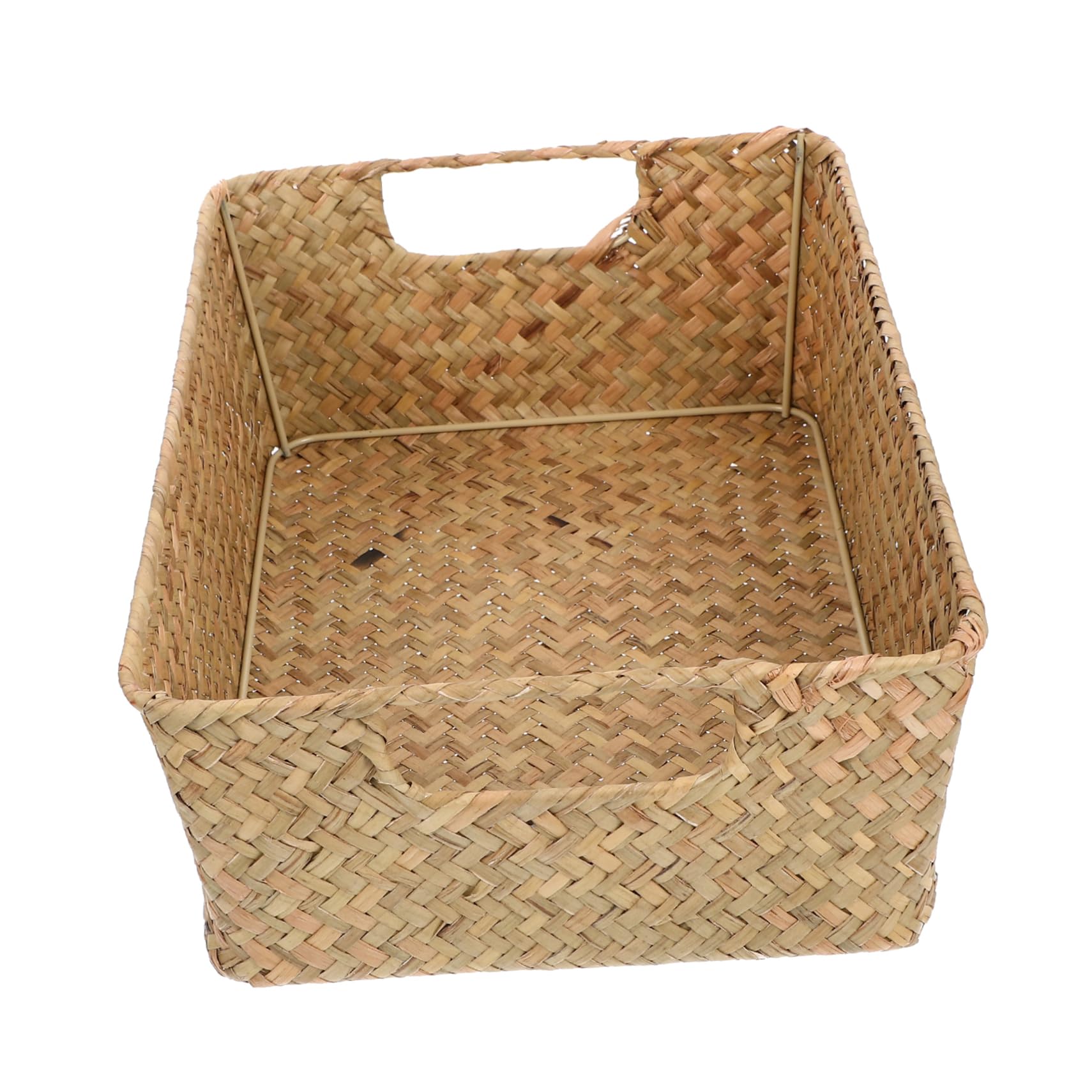 NAMOARLY Kitchen Storage Box Bread Container Storage Basket Fruit Tray with Lid Bread Baskets for Serving Woven Snack Basket Laundry Hamper with Lid Handwoven Basket Seagrass Tray Mat Grass