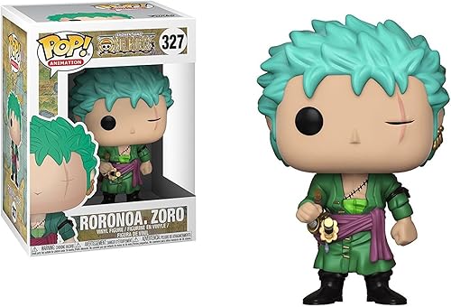 Miniatura 2 de POP Figura de vinilo de una pieza de Roronoa Zoro Funko (paquete con funda protectora de caja compatible), multicolor, 3.75 pulgadas
