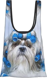 シーズー犬 エコバッグ 買い物バッグ コンビニバッグ ランチバッグ おしゃれ 折りたたみ 軽い 大容量 収納 水や汚れにも強い 男女兼用