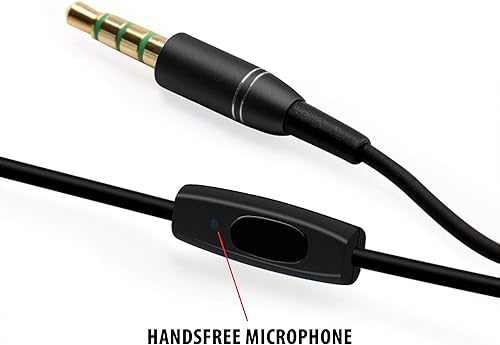 Miniatura 5 de GOgroove AudiOHM - Auriculares HF con micrófono, graves profundos y cómodos geles de oído (negro) con diseño de aislamiento de ruido, carcasa