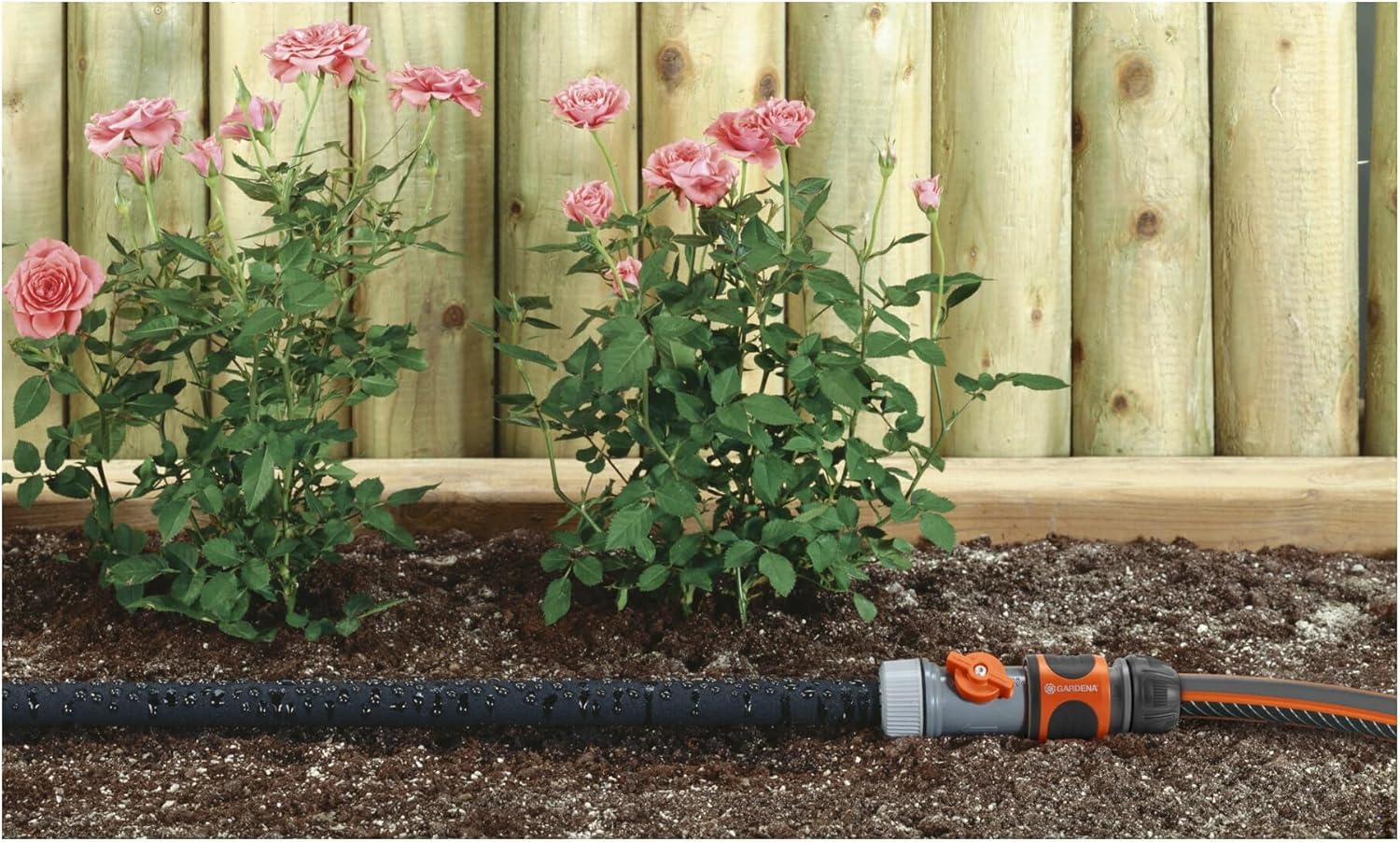 Gardena Perl-Regner: Wassersparender Regner für Bewässerung von Pflanzenreihen und Beeten, Wasserersparnis bis 70%, individuell längenanpassbar, leicht zu bedienen, Schlauchlänge: 7.5 m (1968-20)