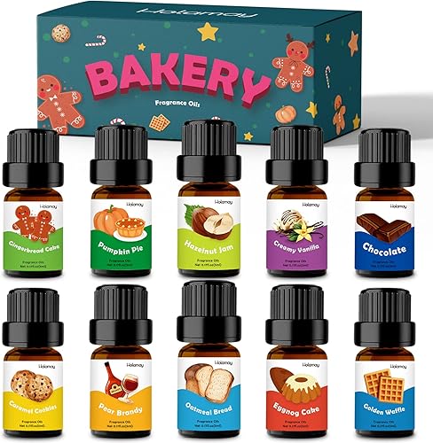 Miniatura 1 de Aceites aromáticos de Holamay para hacer jabón y velas, aceites esenciales de aromaterapia para difusor (10 paquetes de 0.2 onzas líquidas),