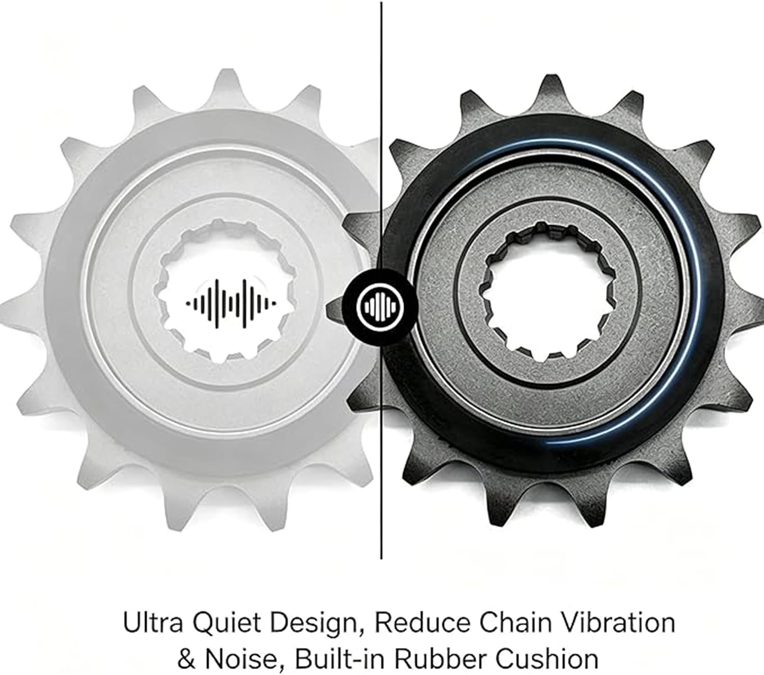 15T Ibex 450 Motorcycle Front Sprocket, Cushioned Countershaft Chain Wheel, Silent Durable Rubber Tooth Fly Wheel Pinion, for CFMOTO IBEX450/450SS/450NK/675SS/675NK,450SS Accessories