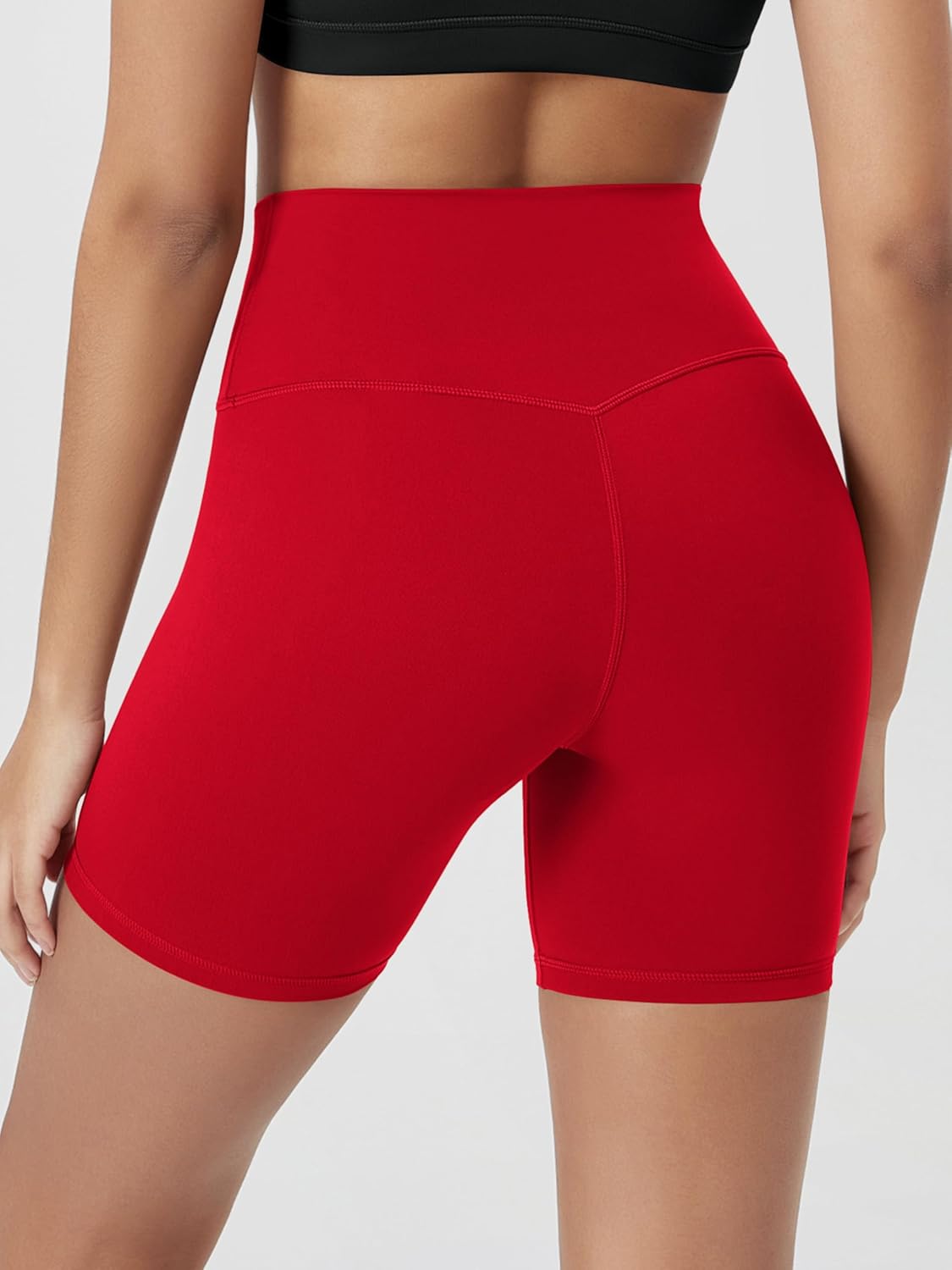 ODODOS Cloud Feeling Cross Waist Yoga Shorts for Women, 6" Crossover High Waist Lounge Biker Shorts - Image 2