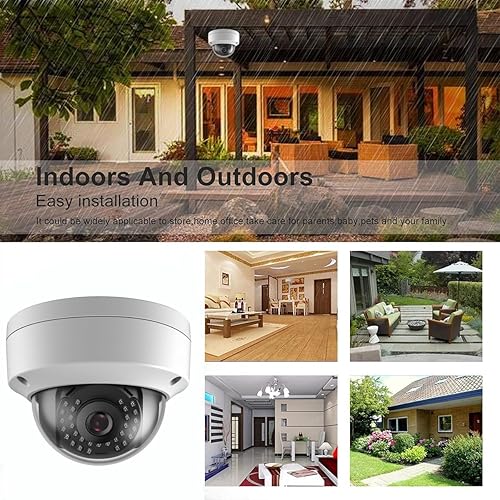 Miniatura 5 de Cámara de seguridad de vigilancia CCTV analógica de 4 MP coaxial TVI CVI, ángulo de visión amplio de 0.110 in, visión nocturna IR de 65 pies, al