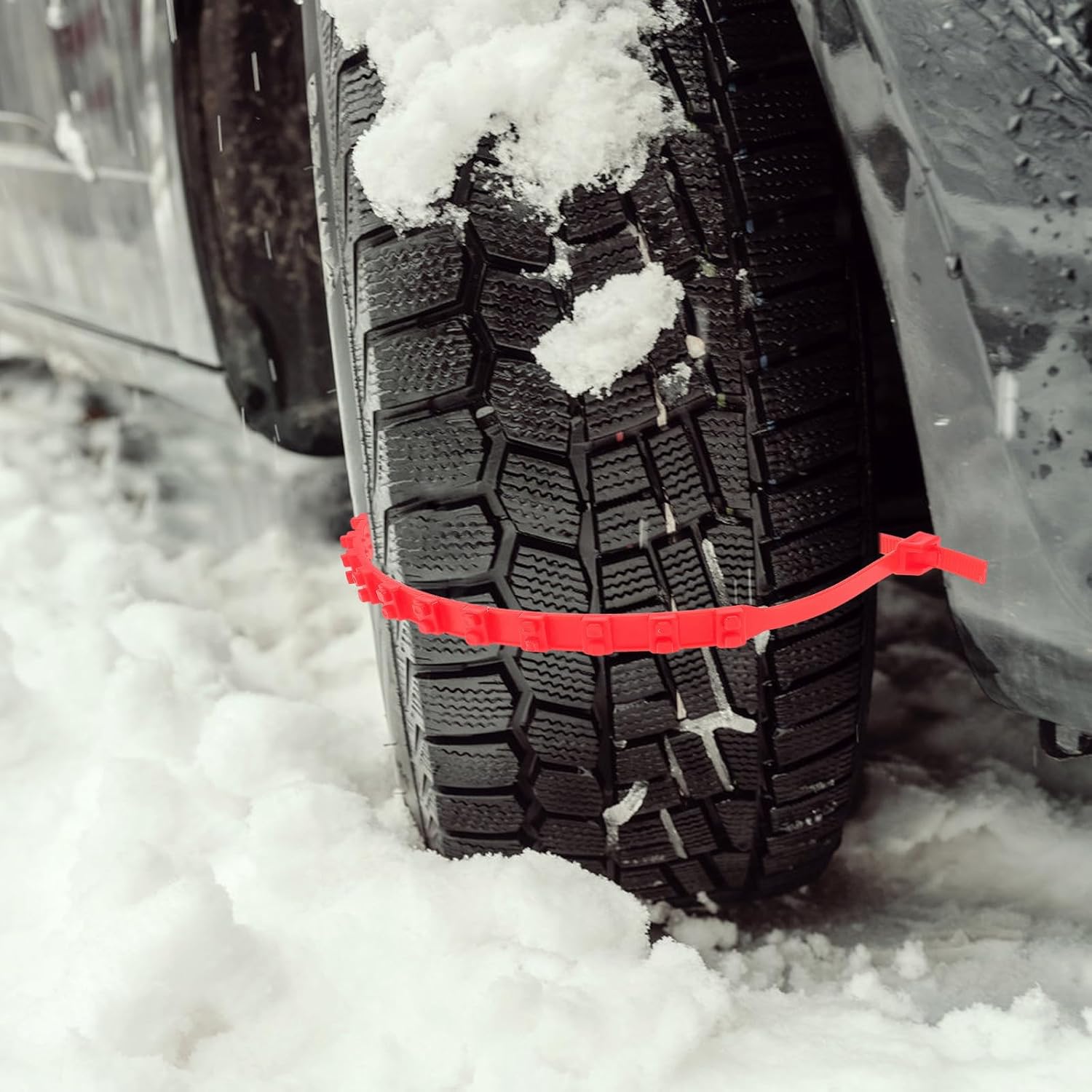 20pcs Adjustable Anti-skid Tire Chains Universal Snow Traction Chains for Cars and Trucks Reusable Emergency Snow Safety for Cold Weather Driving