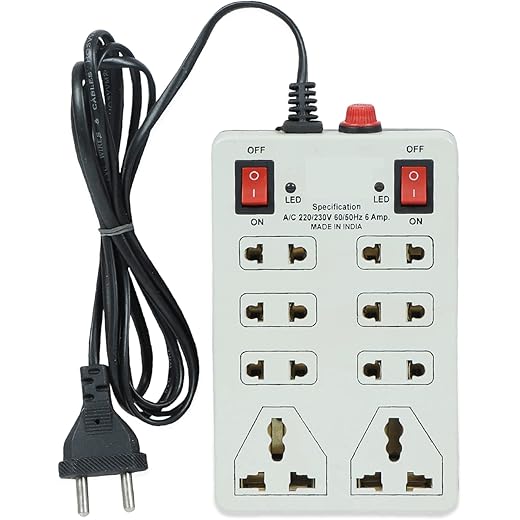 Digiway Mini Power Strip 8+2 with Switch 2m