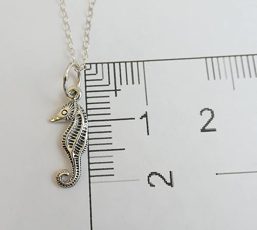 Miniatura 5 de Seahorse Sterling Silver Charm Pendant Necklace 18 inches - Handmade Jewelry Gift Ideas for Women Girls Mother's Mothers Day - Perfect for Layering