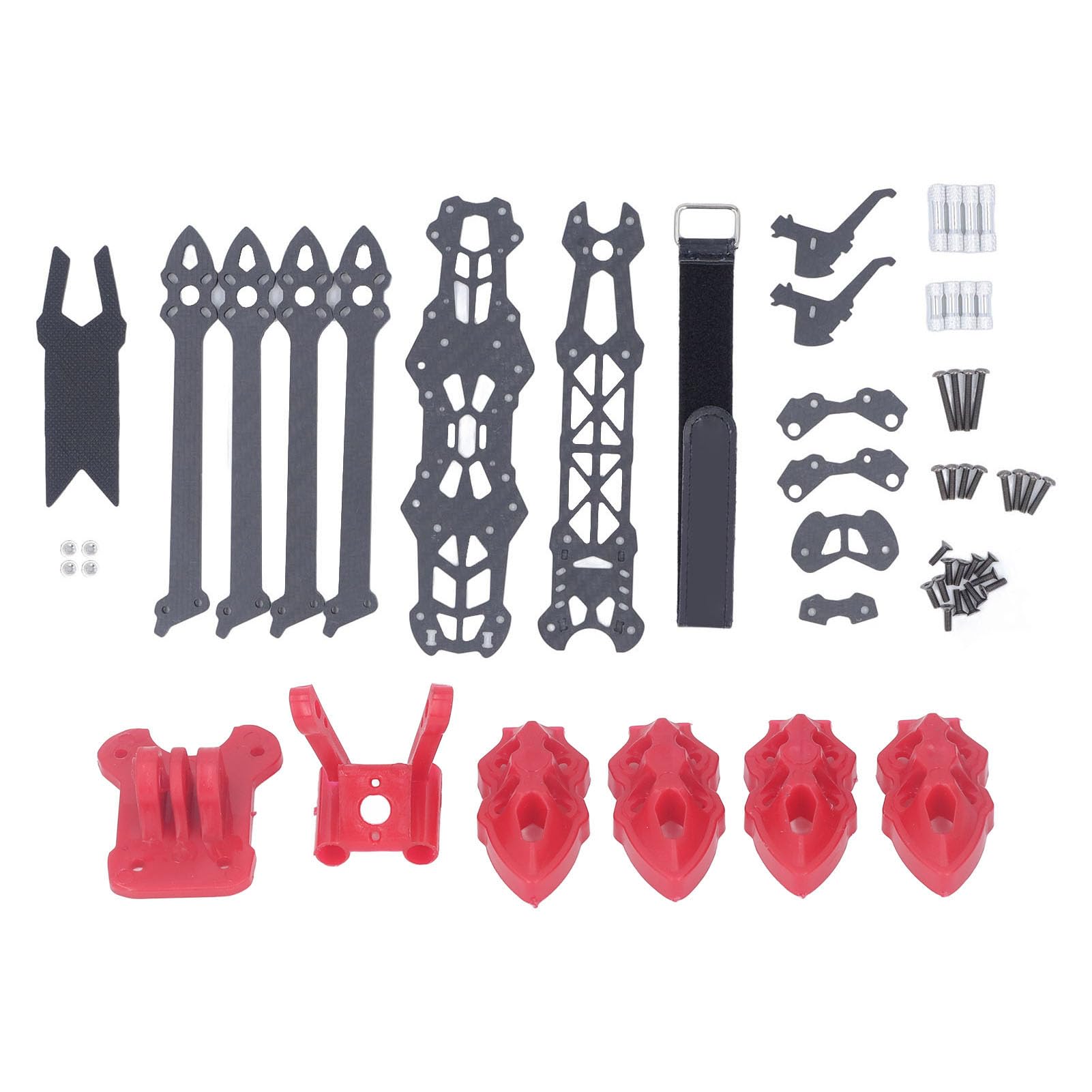 Telaio per Drone da Corsa RC da 7 Pollici 295 Mm, Kit Telaio per Drone da Corsa FPV in Fibra di Carbonio Compatibile con RF Kiss F3 F4 F7 (rosso