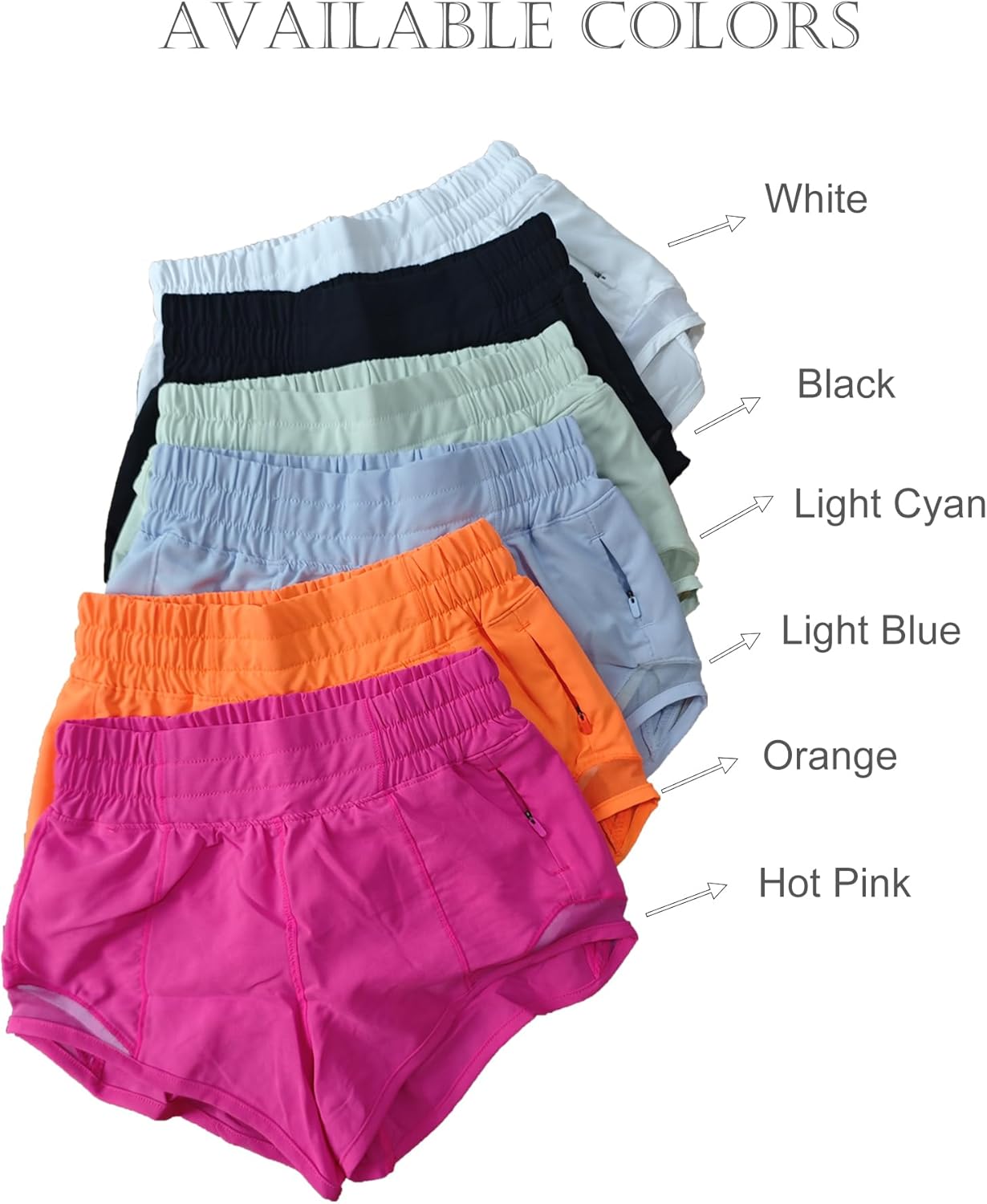 Girls Athletic Shorts Lightweight Running Shorts for Teen Girls Kids Liner with Zip Pocket and Elastic - Image 5