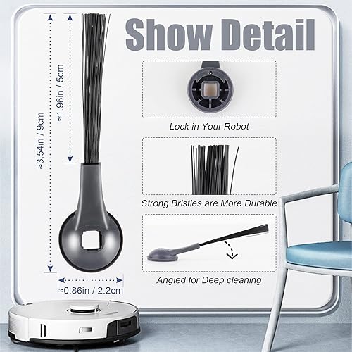 Miniatura 2 de Pieza de repuesto de cepillos laterales compatible con Shark ION Robot IQ R101AE(RV1001AE), IQ R101 (RV1001), RV1000 AV911S AV2501AE RV2502AE