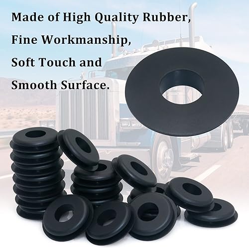 Miniatura 4 de iBroPrat Glad - Sellos de mano, 20 piezas de juntas de goma Gladhand, juntas negras, ojales elásticos para semirremolques, manguera de aire de