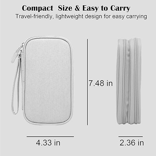 Miniatura 4 de Organizador de artículos electrónicos, estuche de viaje de doble capa, organizador de bolsas de cable de cable, bolsa de viaje para artículos