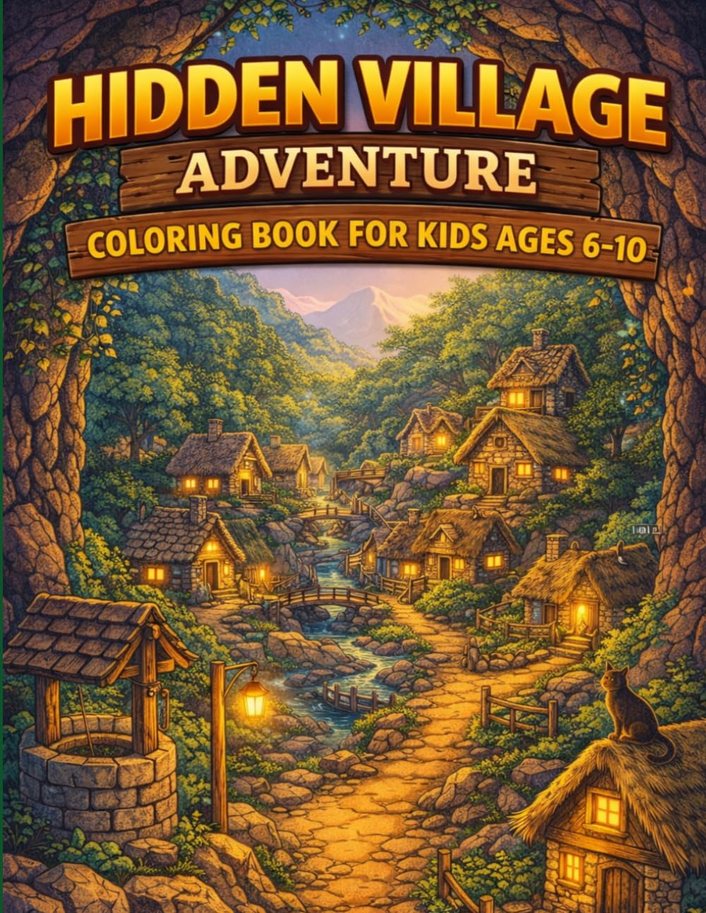 Hidden Village Adventure Coloring Book for Kids Ages 6–10: Explore Secret Paths, Cozy Homes, Village Bridges & Magical Hidden Worlds (Adventure Worlds Coloring Series)
