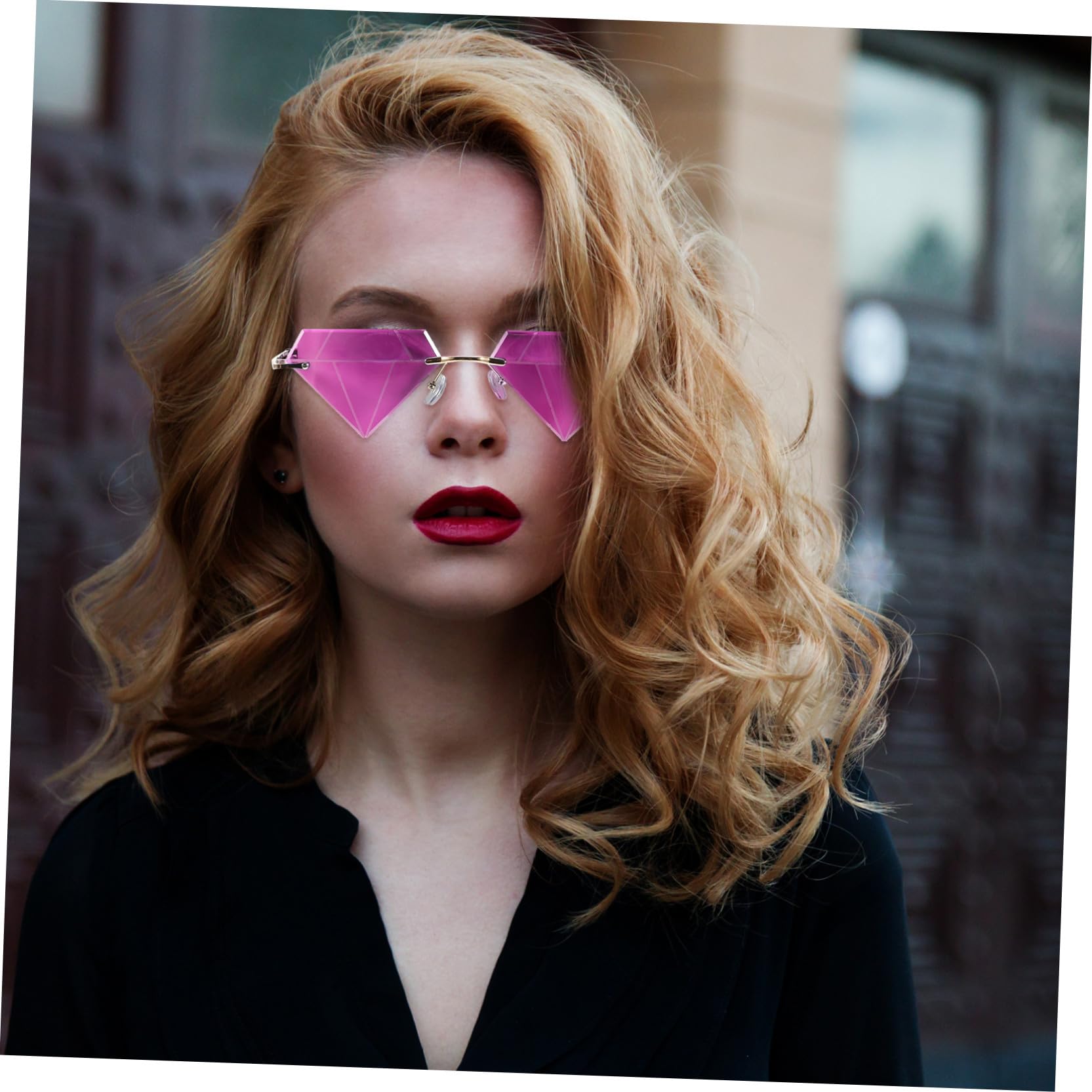 4 Pares gafas con forma de diamante niño gafas de sol de moda mujer sol de para mujer de de fiesta en la playa divertid de