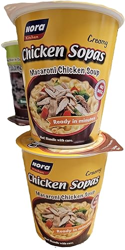 Miniatura 5 de Nora Paquete de 12 Champorado de Chocolate 2, Sopas de Pollo 2, Ginataang Monggo 2, Ginataang Mais 2, Beef Goto 2, Ube Champorado Peso Neto 2.6oz