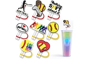 Softball Straw Topper: The Perfect Accessory for Your Tumbler Cap