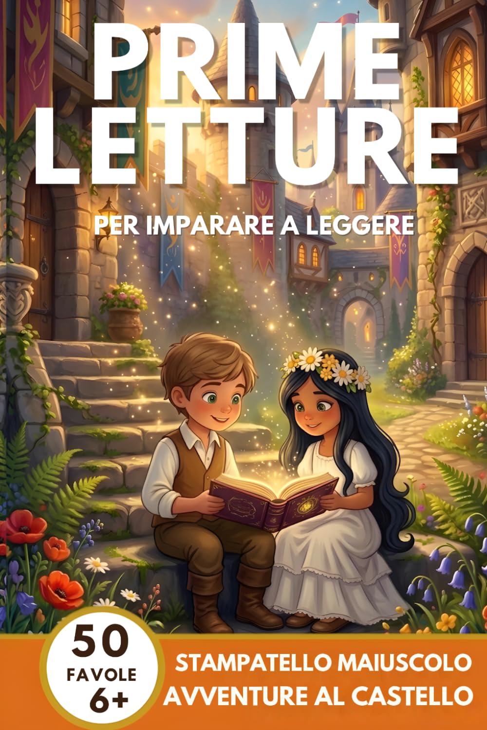 Prime Letture: 2° Volume di 50 Favole da 5 Minuti per Bambini di 6 anni, in Stampatello Maiuscolo per Imparare a Leggere