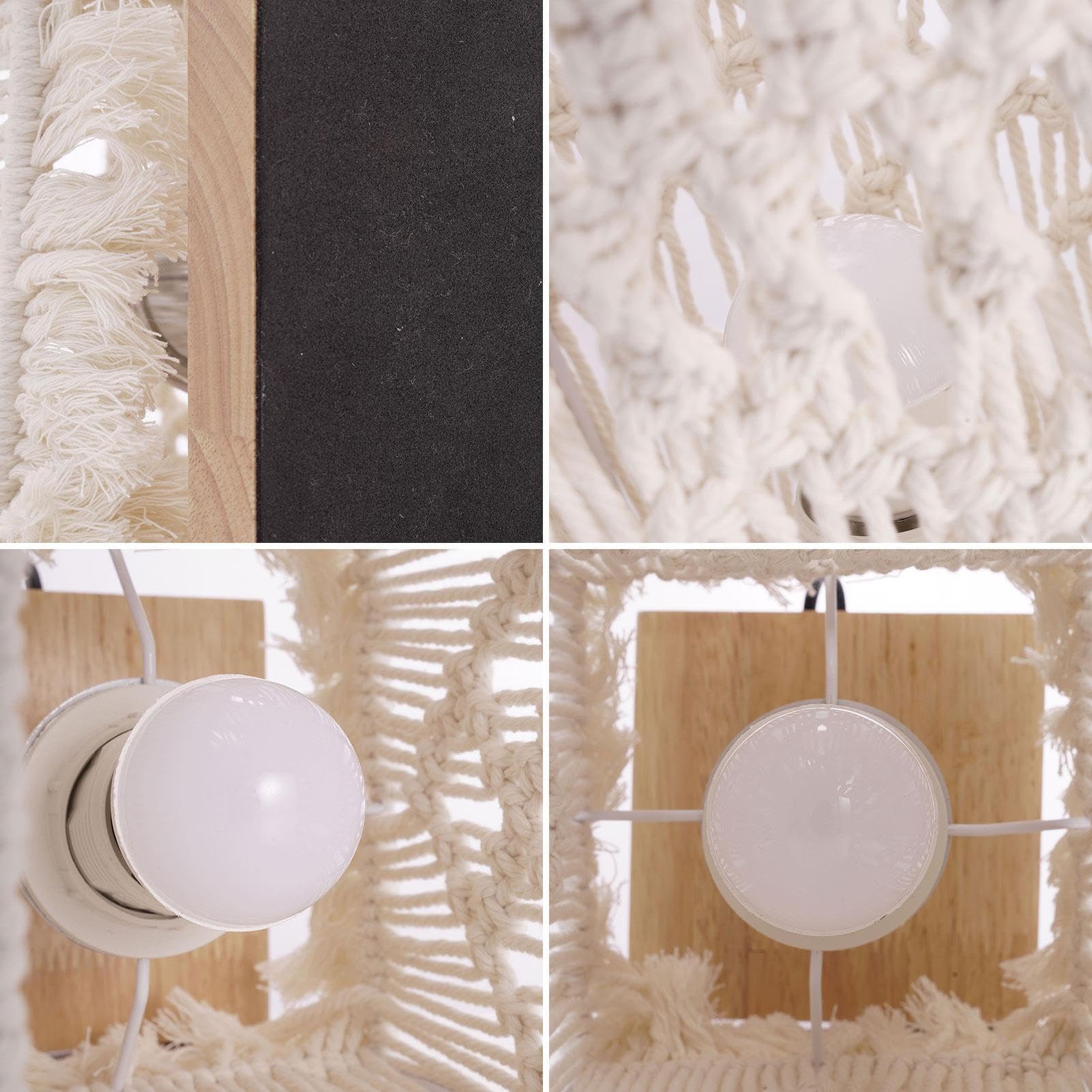 Lámpara De Mesa Para El Dormitorio Luz Nocturna Boho Decoración