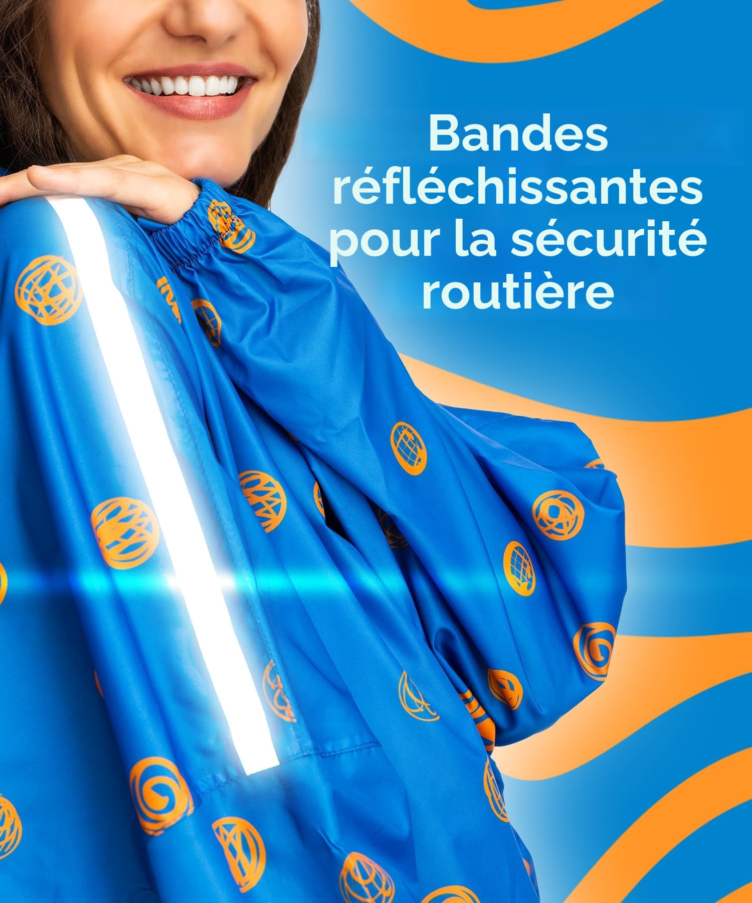 Jubi® Poncho de pluie pour femme - 100 % imperméable, léger et respirant - Poncho coupe-vent pour l'extérieur, la randonnée, le camping et les voyages - Protection contre la pluie élégante pour le