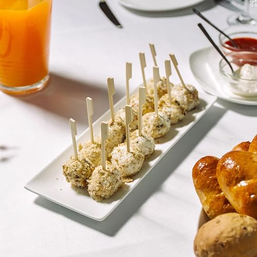 Miniatura 8 de CompoBambu 200 pinchos de bambú para fiestas, palillos de cóctel de 4.7 pulgadas para frutas, palillos de dientes para aperitivos, palillos de