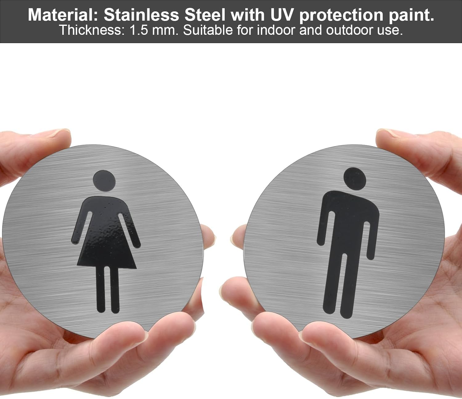 Unisex Toilet Sign | Black Washroom Door Sign - The Sign Shed - View #4