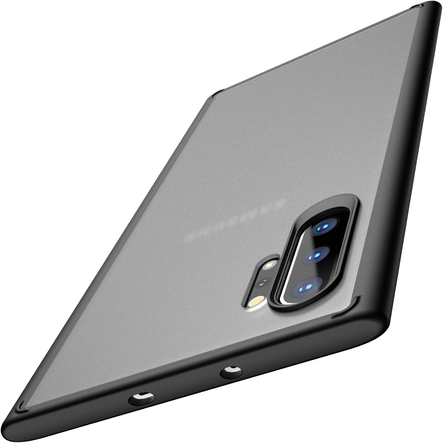 TOZO for Samsung Galaxy Note 10 Plus Case Phantom Hybrid Soft Grip Matte Finish Frame Matte Back Panel Cover for Samsung Galaxy Note 10+ 5G Case [Matte Black]