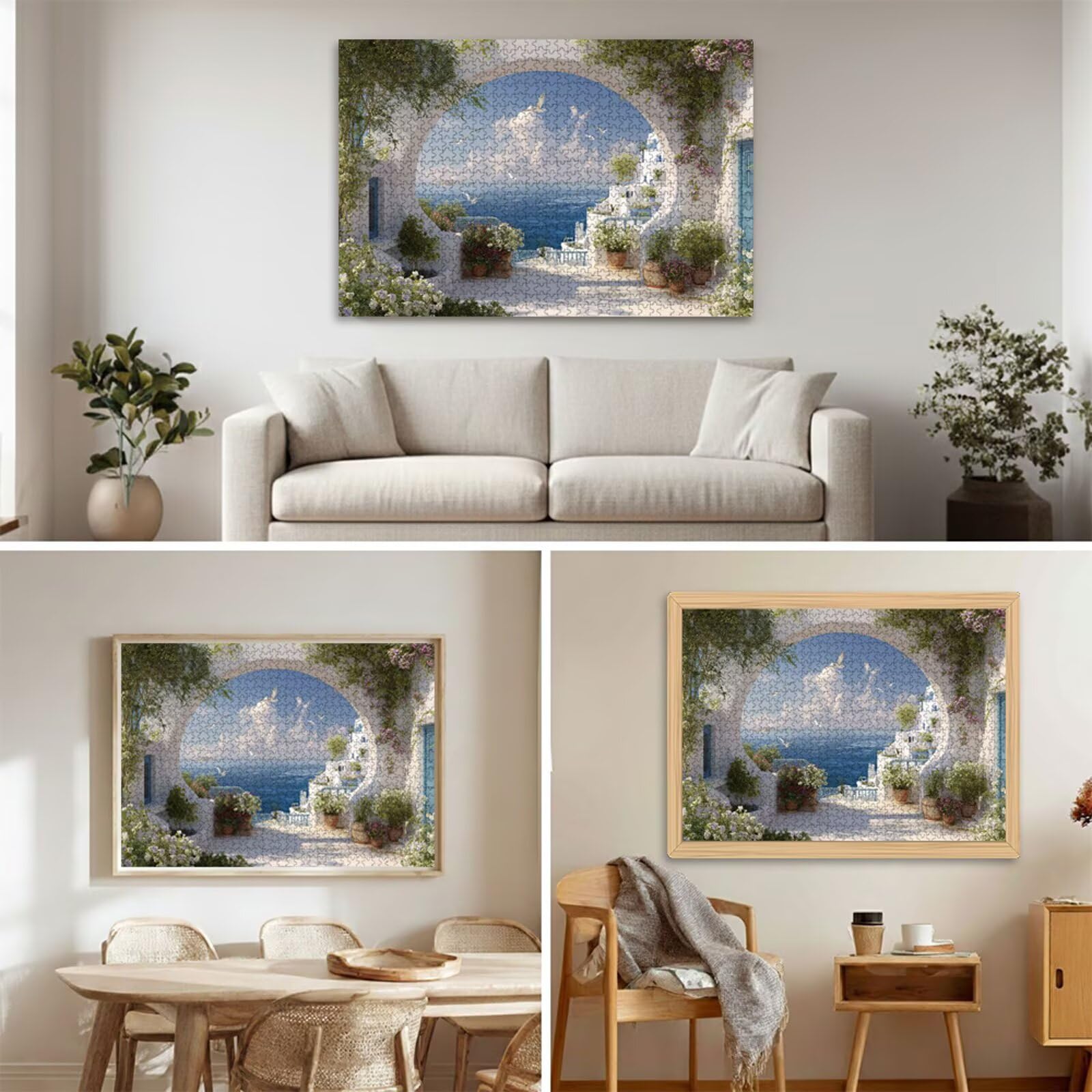 5000 Pezzi Puzzle Adulti - Oceano & Piccola città - Fabbricazione in Legno Robusto (Forma Classica) - Decorazione Murale con Poster - Prodotto Riservato ad Adulti e 14 Anni in Su (181x105cm) P3#422