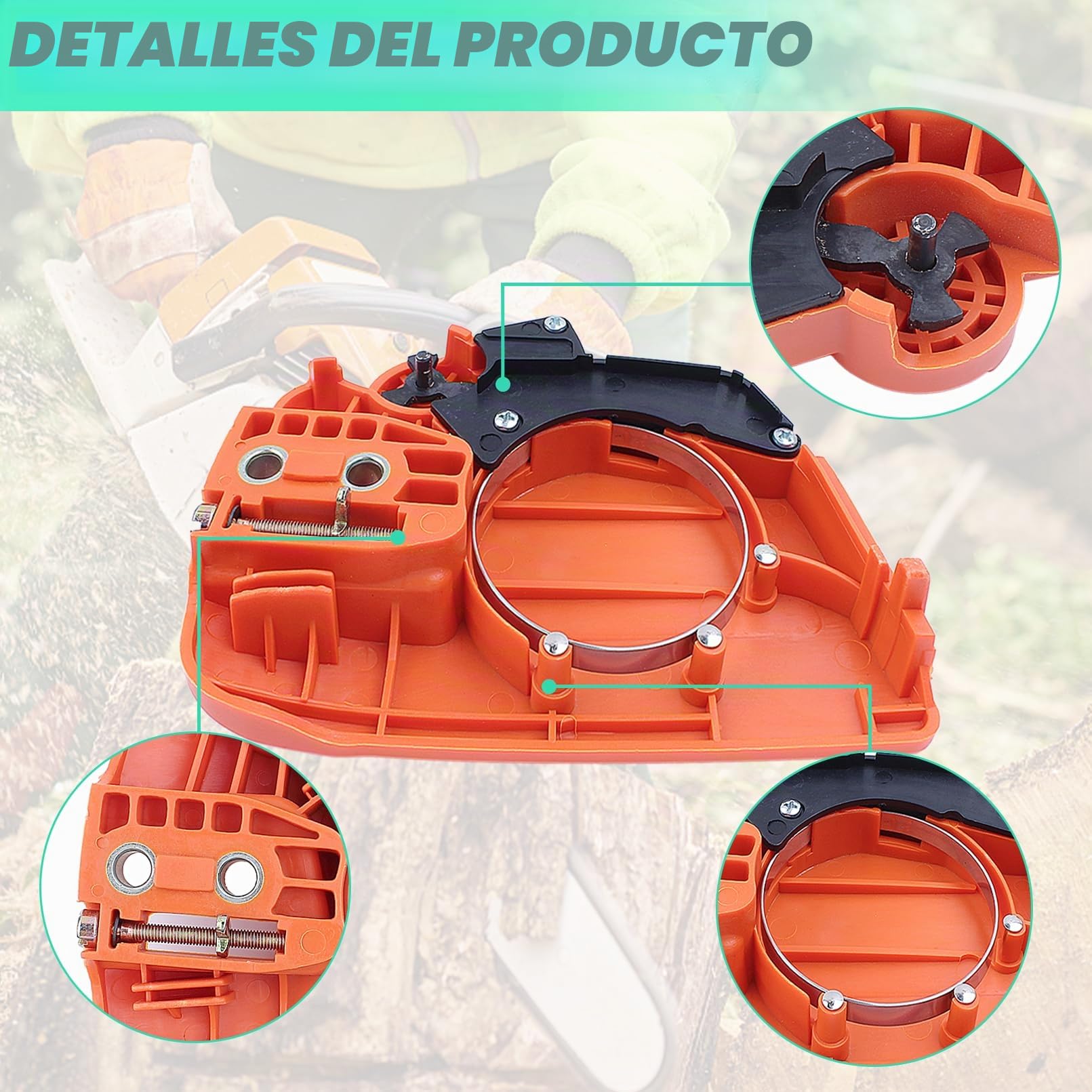 ADEFOL Tapa de embrague para motosierra Husqvarna 120 230 235 235E 236 240, cadena, freno, embrague, tapa lateral, accesorio 525628901