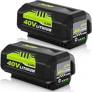 Upgraded 40 Volt 6.0Ah Replacement for Ryobi 40V Battery Compatible with Ryobi 40 Volt Battery OP4026 OP40602 OP4060A1 OP40601 OP4075A OP4050A OP4026A OP40201 OP4040 Lithium Ion(Multi)