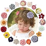 20pcs Baby Girl Hair Clip, Snowstar Multi Colored Flower Non Slip Alligator Clip Fully Lined Barrettes Handmade Floral Hair Accessories for Newborn Infant Kids Toddle (Red)