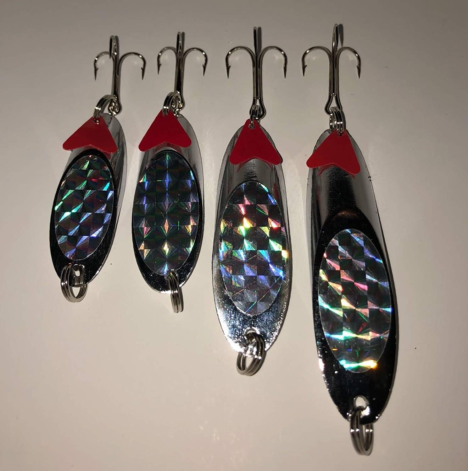 4 x Pack of Dexter Wedge Style Bass Lures In a Variety Of Weights (4 Mixed 28g 38g 50g 65g) - Image 2