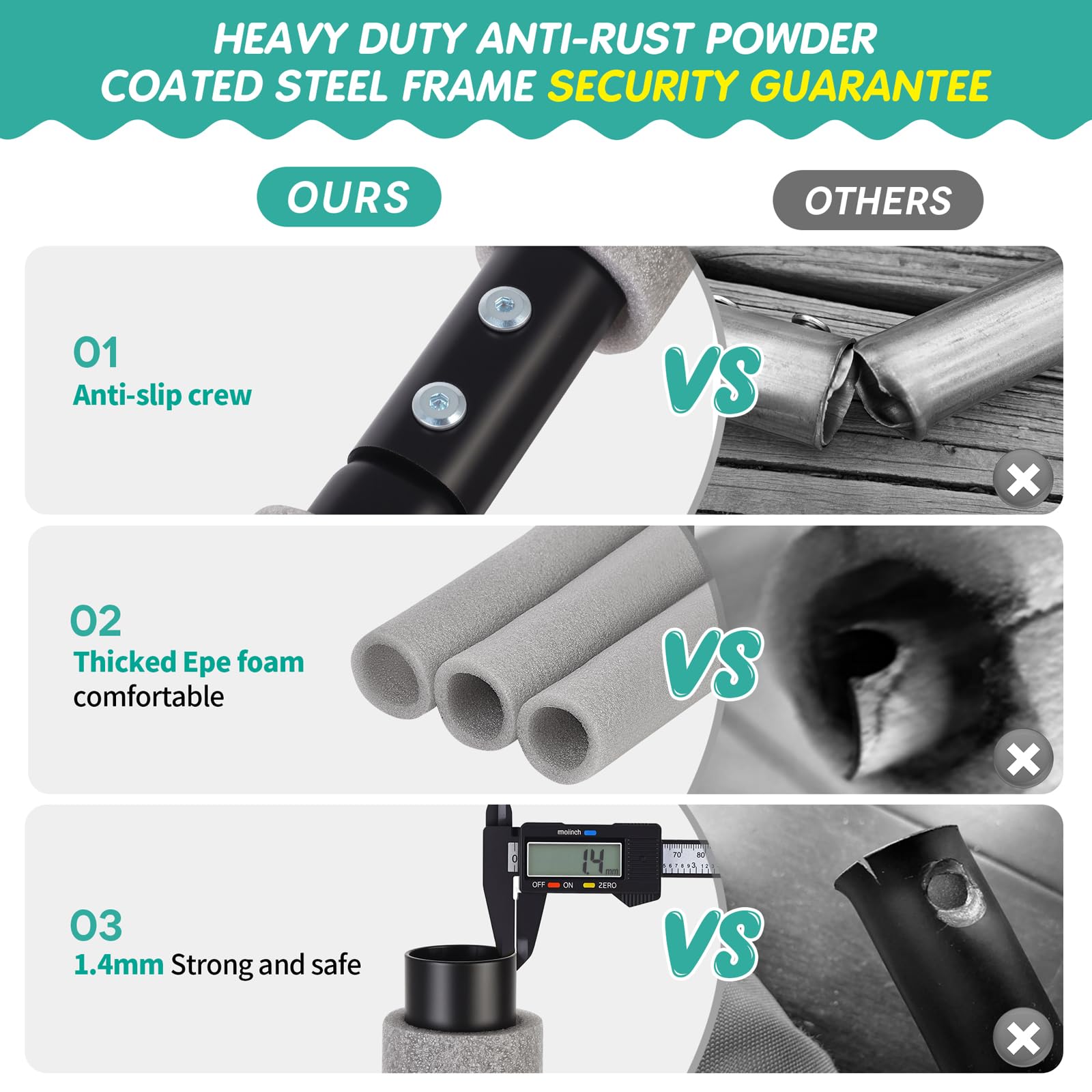 900D Oxford Anti-Sagging 60’’ Platform Tree Swing with Handles & Zipper Pocket, 800lbs Outdoor Rectangle Flying Swing for Kids Adults with Adjustable Multi-Strand Ropes, Hanging Straps