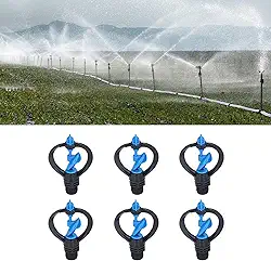 Aspersor de gramado, irrigador giratório, 15 peças de bocal de irrigador de gramado, rosca externa G1/2, rotação automática de 360°, alcance médio, para irrigação de irrigação de jardim de gramado (bocal de impulsor)