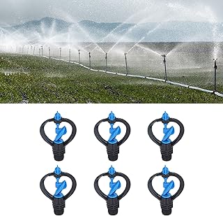 Aspersor de gramado, irrigador giratório, 15 peças de bocal de irrigador de gramado, rosca externa G1/2, rotação automática de 360°, alcance médio, para irrigação de irrigação de jardim de gramado (bocal de impulsor)