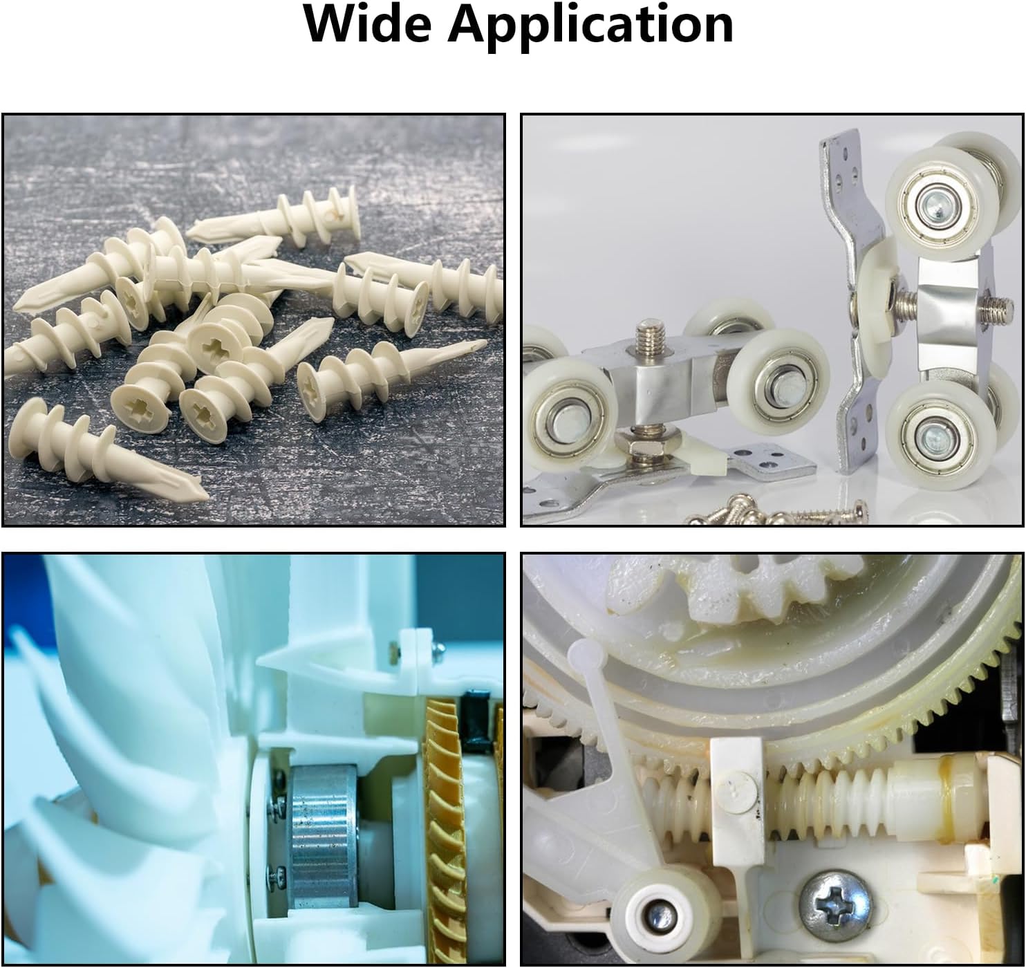 2 Pack Polyethylene Tapping Block – Professional Grade Solid Plastic Blocks for Precision DIY Projects, Heavy-Duty Home Improvement Block, Rectangular (12 x 2.4 x 2.4 inch), by KUKLIPJIM, White