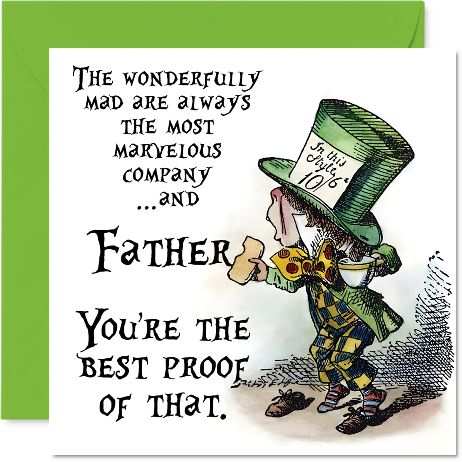 Father Birthday Card, Mad as a Hatter
