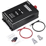 OOYCYOO 3000W Pure Sine Wave Inverter 12V DC to 120V AC Converter for Home,Equipped with an LCD Screen，RV, Truck, Camping, Trailer, Support Li, AGM, SLD, Gel, FLD Batteries