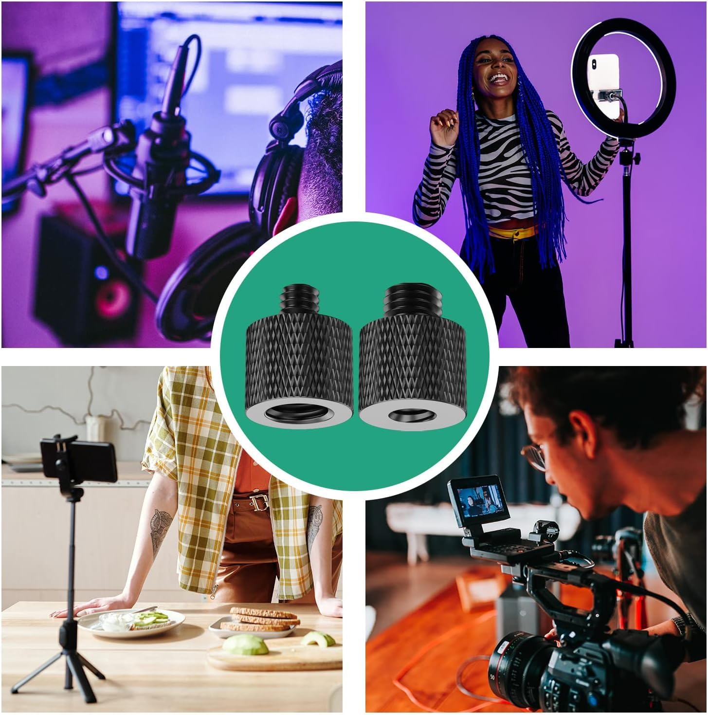 Uxcell Tripod Screw Adapter 1/4" Female To 3/8" Female, Tripod Nut Connectors Camera Mount Screw Camera Double Head Converter 2 Pcs E7a7ec43 6db4 4ebc 9cd5 D483869701bb.737c8f09b29598bed53b0f3b20c0320a