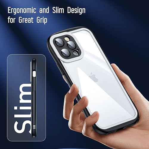 Miniatura 5 de KEVKEEK Funda compatible con iPhone 13 Pro Max protección de lente de cámara protección militar contra caídas antiarañazos y no amarillento diseño