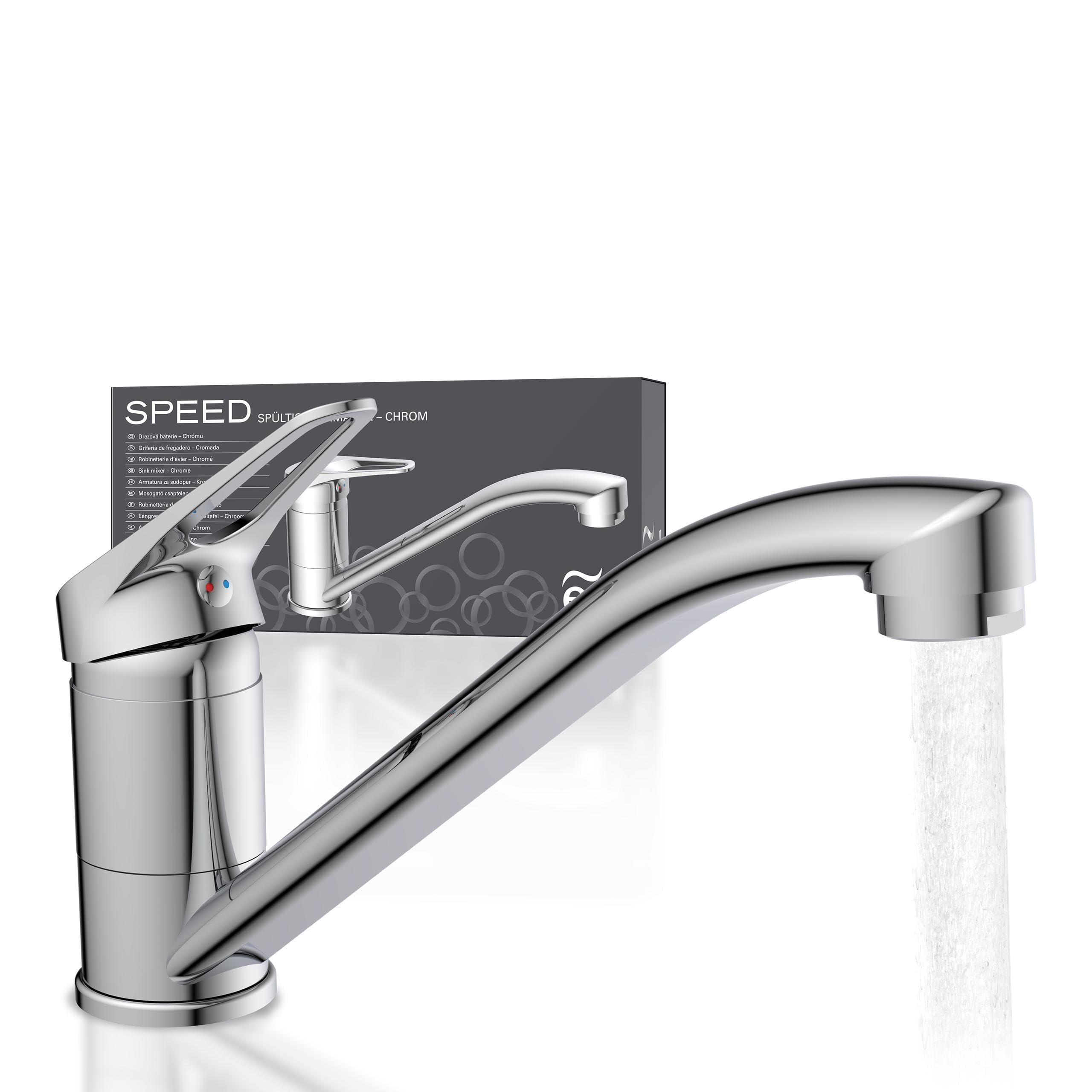 EISL Spültischarmatur SPEED – Spültischarmatur 360° schwenkbar, Chrom, NI182SCR
