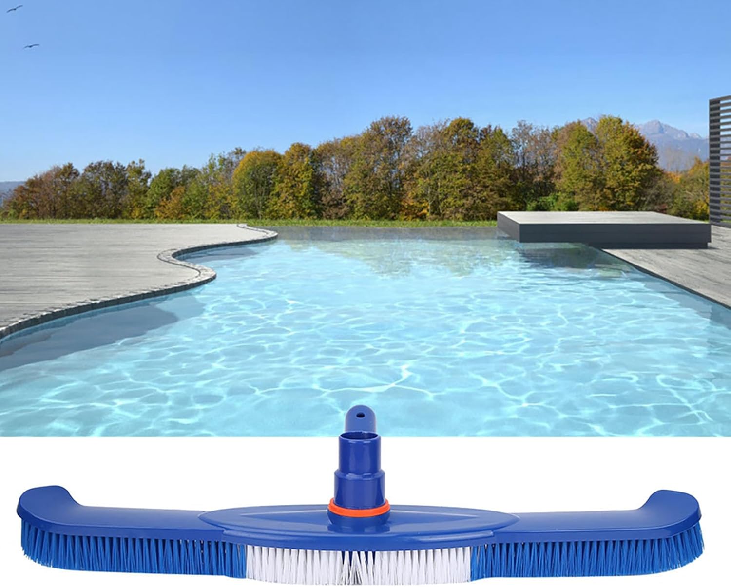 20inch Swimming Pool Cleaner Vacuum Head with Brush Fits Most Standard 1.5inch Suction Pipe for Swimming Pool, Floor, Balcony, Garden, Bathroom, Patio