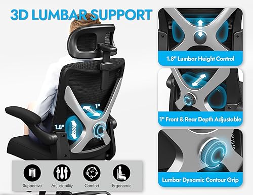 Miniatura 3 de Silla de oficina ergonómica  Silla de escritorio para computadora en forma de X cómoda, silla de juegos, silla de oficina con soporte lumbar, sillas